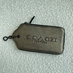 COACH Metallic Leather Bag Charm